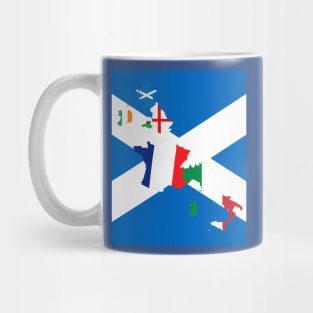 Scotland Rugby Fan St Andrews Cross Flag Design Mug